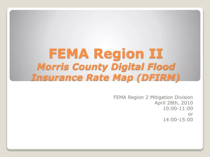fema region ii morris county digital flood insurance rate map dfirm