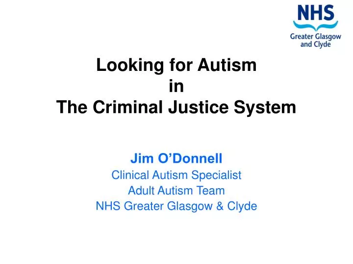 looking for autism in the criminal justice system