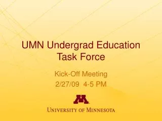 UMN Undergrad Education Task Force