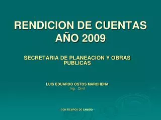 rendicion de cuentas a o 2009