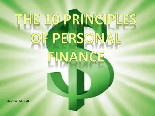 The 10 principles of Personal Finance