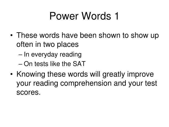 power words 1