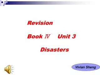 Revision Book ? Unit 3 Disasters