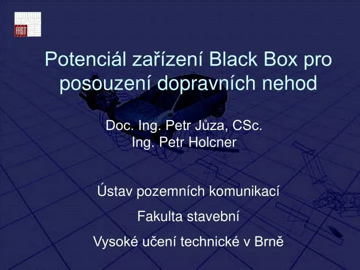 potenci l za zen black box pro posouzen dopravn ch nehod