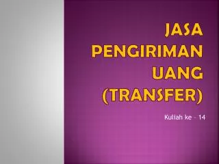 jasa pengiriman uang transfer