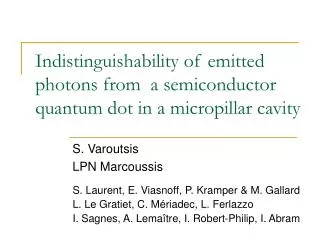 Indistinguishability of emitted photons from a semiconductor quantum dot in a micropillar cavity