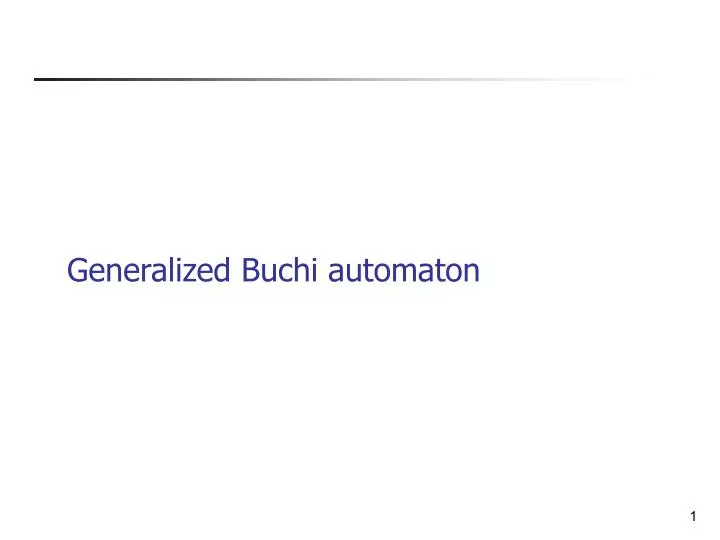 generalized buchi automaton