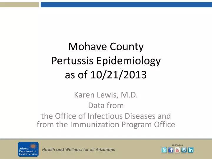 mohave county pertussis epidemiology as of 10 21 2013