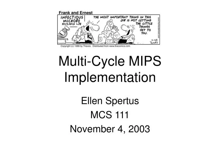 multi cycle mips implementation