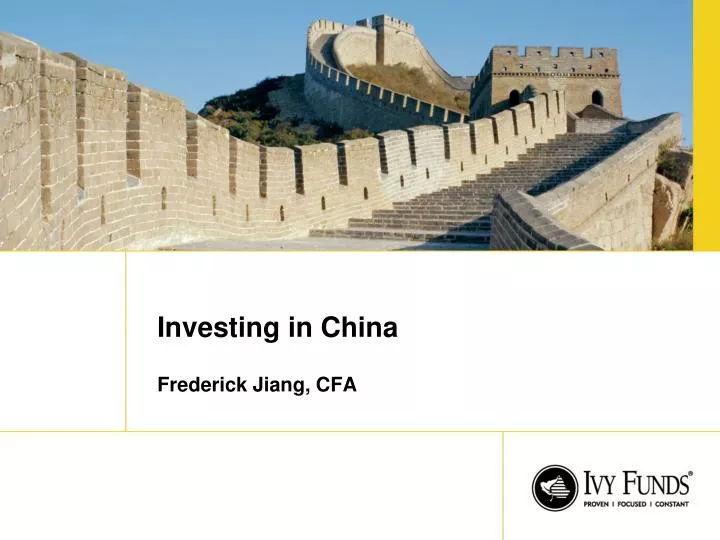 investing in china frederick jiang cfa