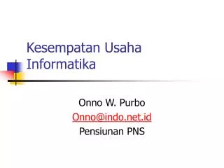 kesempatan usaha informatika