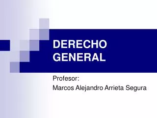 DERECHO GENERAL