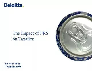 The Impact of FRS on Taxation