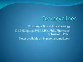 Tetracyclines