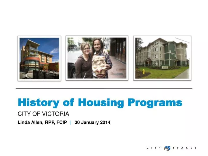 history of housing programs