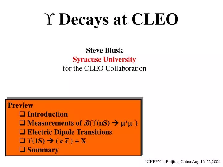 decays at cleo