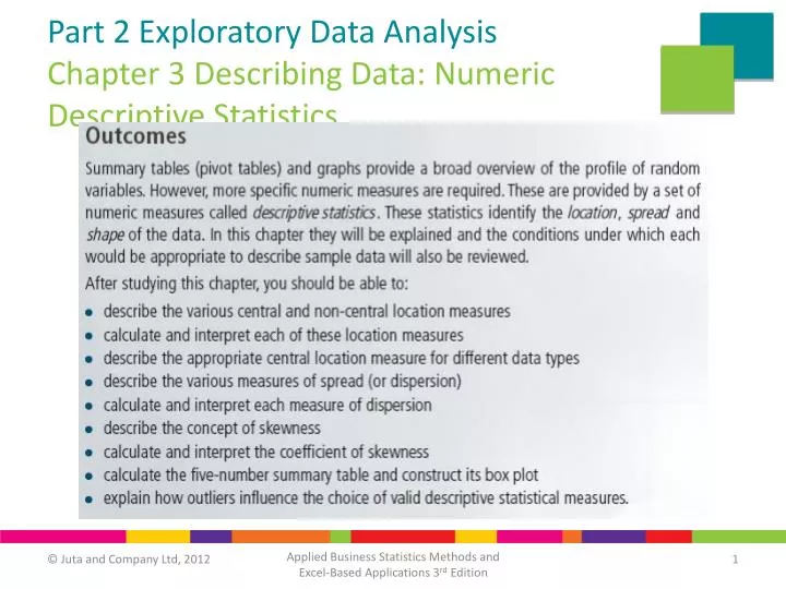 part 2 exploratory data analysis chapter 3 describing data numeric descriptive statistics