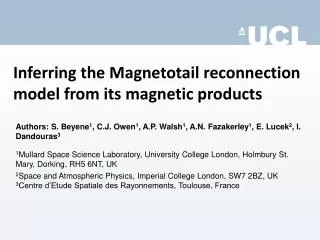 Inferring the Magnetotail reconnection model from its magnetic products