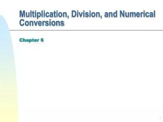Multiplication, Division, and Numerical Conversions