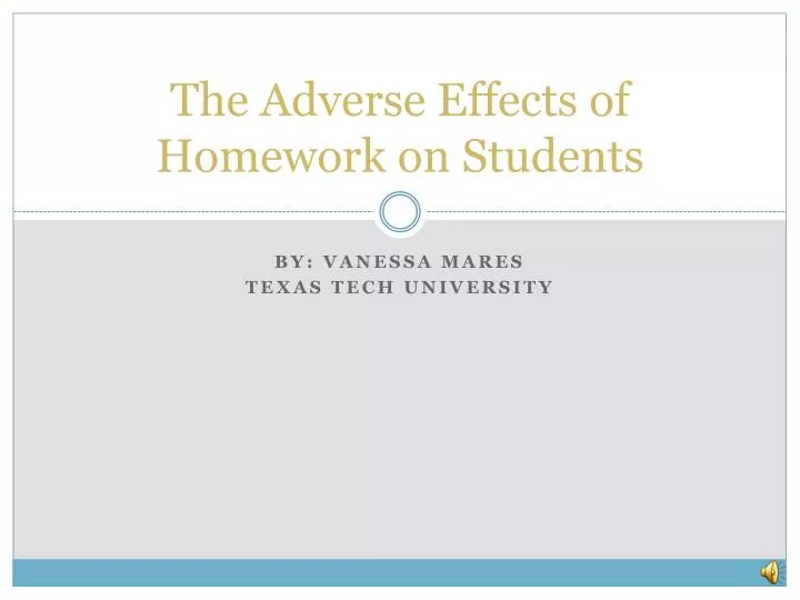 the adverse effects of homework on students