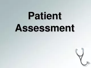 Patient Assessment