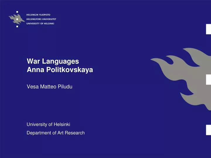 war languages anna politkovskaya