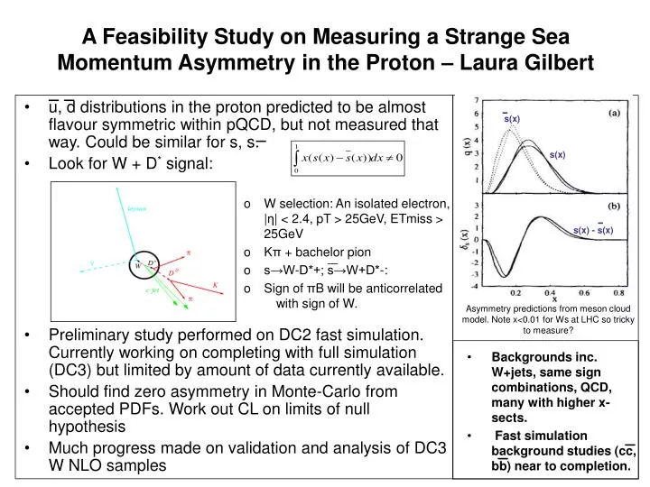 a feasibility study on measuring a strange sea momentum asymmetry in the proton laura gilbert