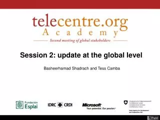 Session 2: update at the global level