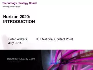 Horizon 2020: INTRODUCTION