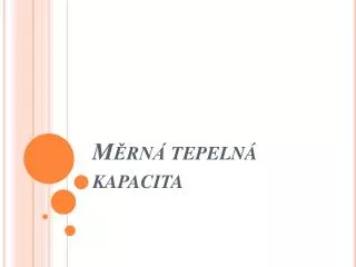 m rn tepeln kapacita