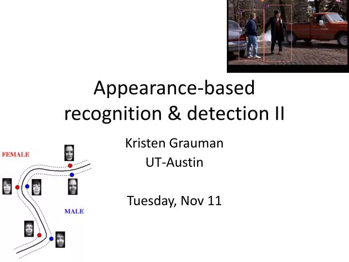 appearance based recognition detection ii