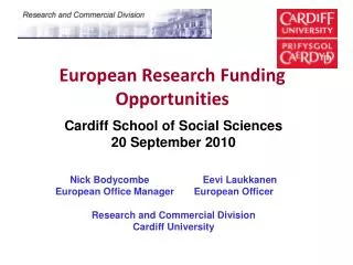 European Research Funding Opportunities