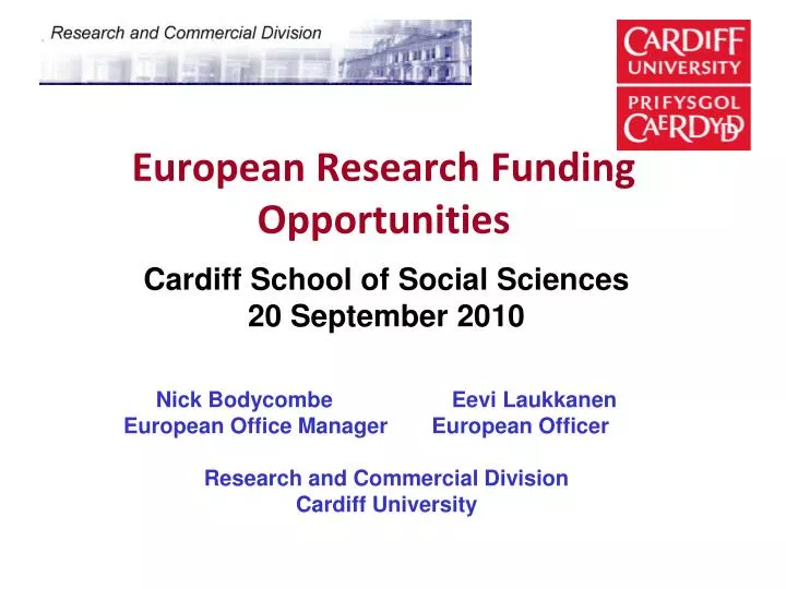 european research funding opportunities