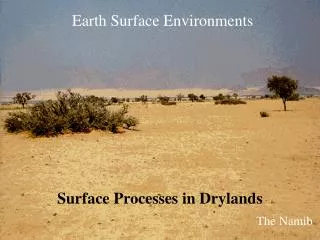 Earth Surface Environments