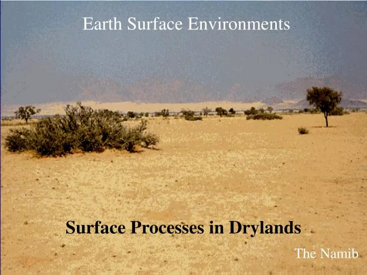 earth surface environments