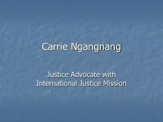 carrie ngangnang