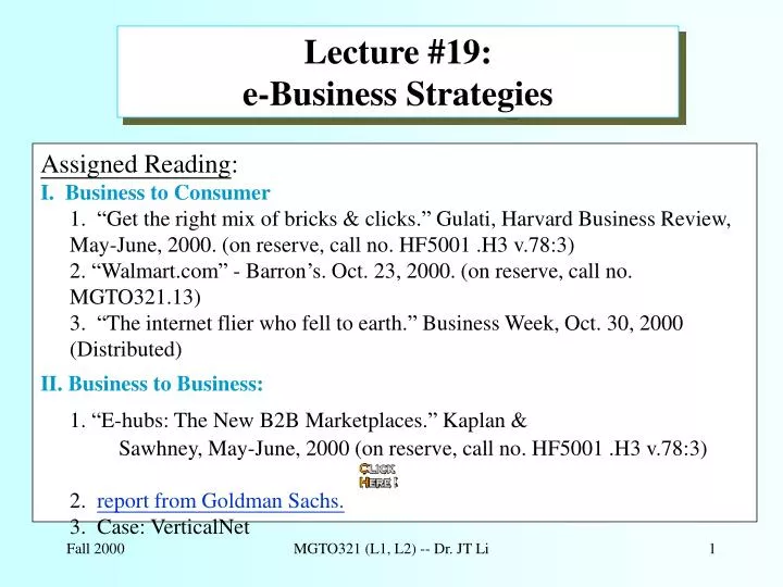 lecture 19 e business strategies