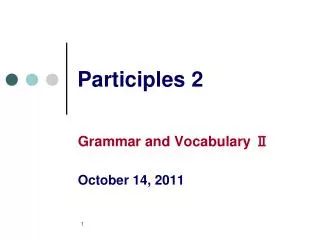 participles 2