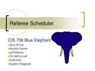 Referee Scheduler