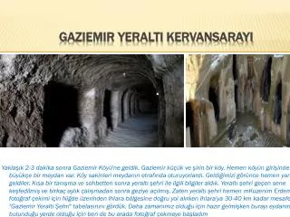 gaziemir yeralt kervansaray