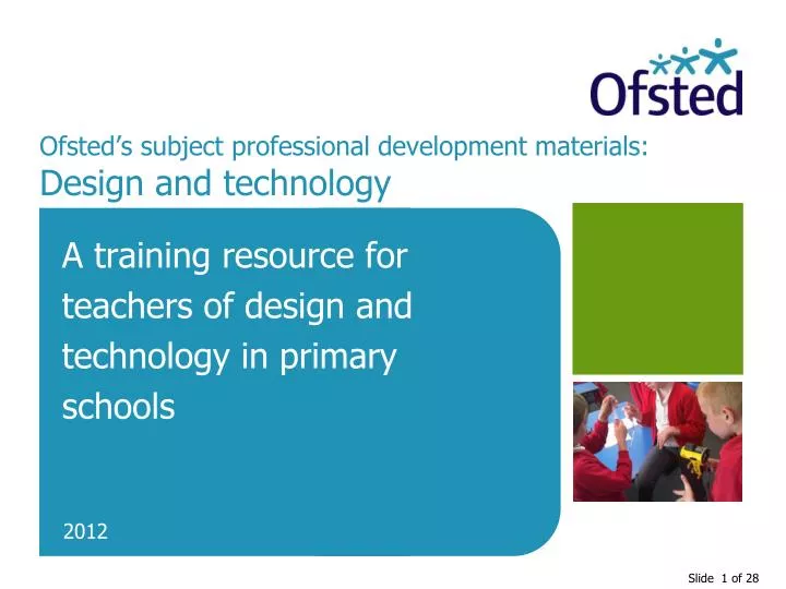 ofsted s subject professional development materials design and technology