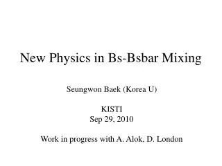 New Physics in Bs-Bsbar Mixing