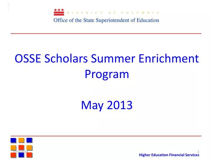 osse scholars summer enrichment program may 2013