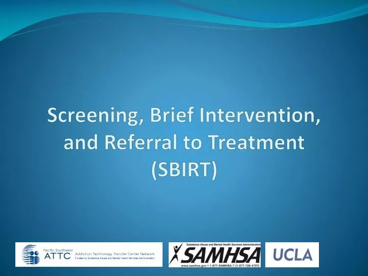 screening brief intervention and referral to treatment sbirt