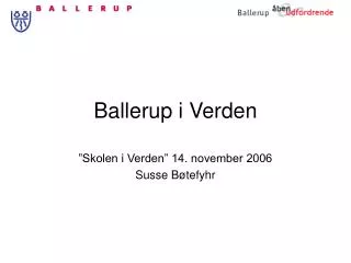ballerup i verden