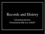 Records and History