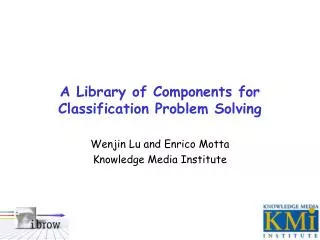 A Library of Components for Classification Problem Solving