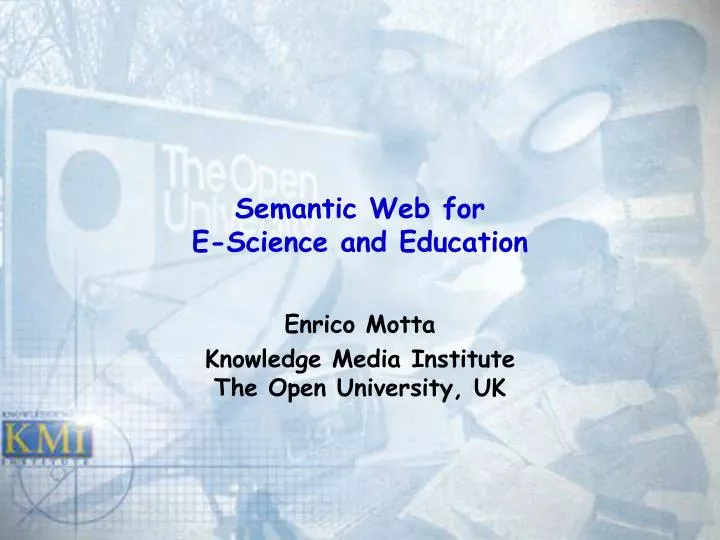semantic web for e science and education