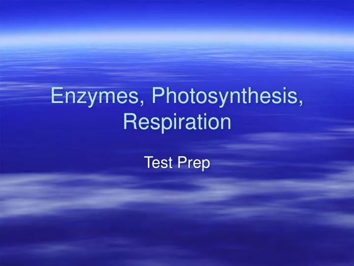 enzymes photosynthesis respiration