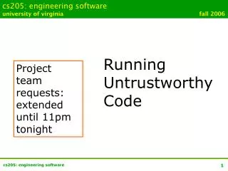 cs205: engineering software university of virginia						 fall 2006